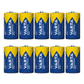 10 R-14 LR14 1.5V alkaline batteries by Varta Industrial Pro