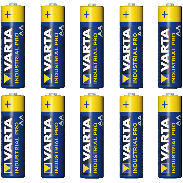 10 Varta Industrial 4006 R-06 LR6 AA 1.5V alkaline batteries