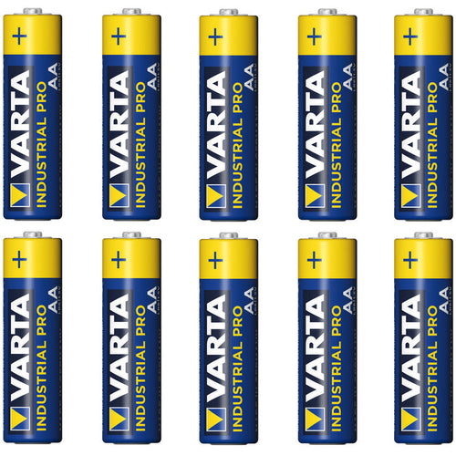 10 Varta Industrial 4006 R-06 LR6 AA 1.5V alkaline batteries