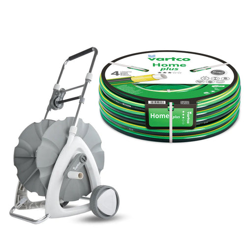 1/2" 45m Garden Hose Cart + Vartco Home Plus 1/2" 30m Garden Hose by Agaplast
