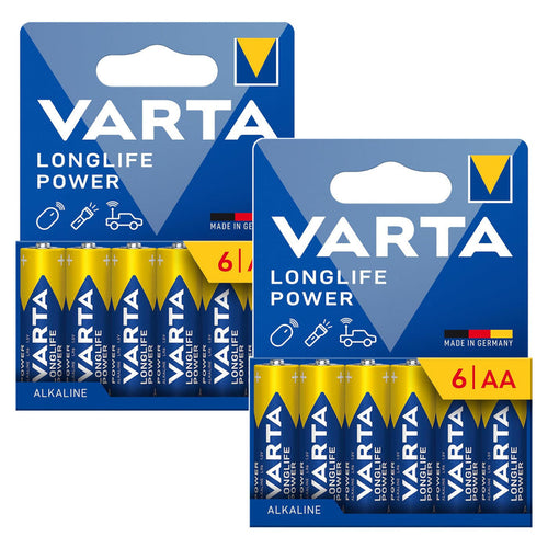 12 R-06 R06 AA LR06 1.5V VARTA Longlife Power alkaline batteries
