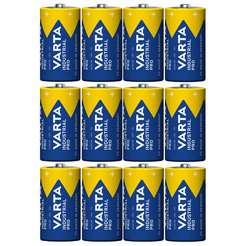 12x R-14 LR14 C 1.5V alkaline battery Varta Industrial Pro