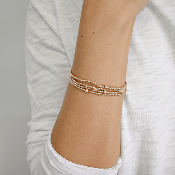 2mm Gold Filled Waterproof Karma bracelet - 7"