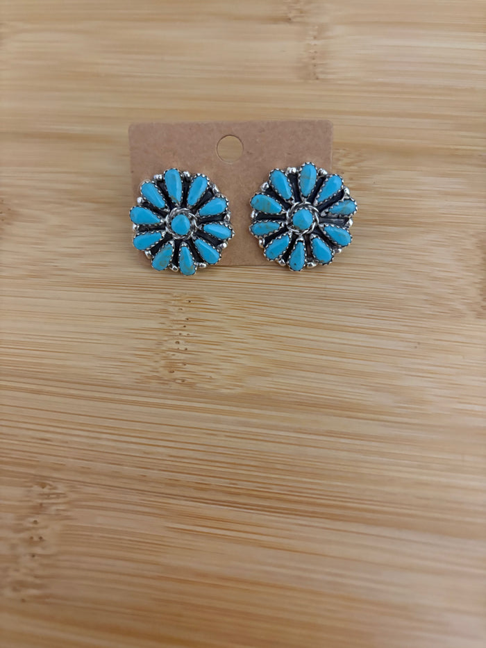 Flower Kingman Studs