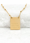 Act Justly Necklace in Gold