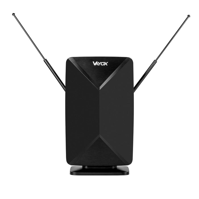 Active antenna, indoor, outdoor, DVB-T2, 4K terrestrial TV, Vayox