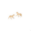 Alice Horse Post Earrings in Brass by INK + ALLOY