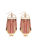Arcadia Fringe Earrings in Cherry/Brown