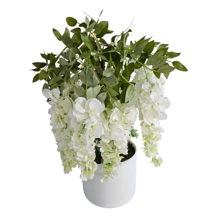 Artificial wisteria Damich, 3-stem flowers, 9 inflorescences, 9pwb