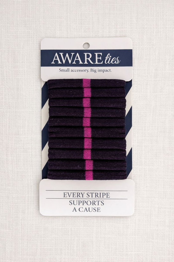 AWAREties | Pink Stripe – Breast Cancer Awareness Pack