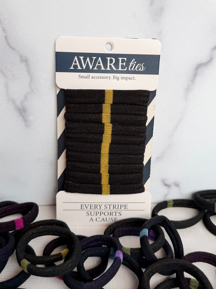 AWAREties | Yellow Stripe – Mental Health Awareness Pack