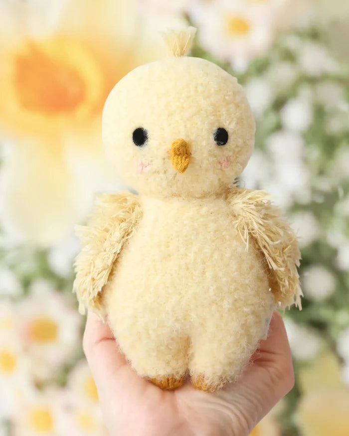 Baby Bouclé Chick Hand-Knit Plush