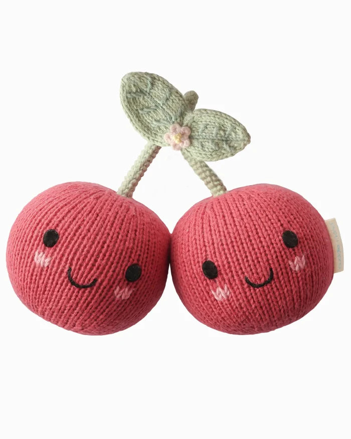 Baby Cherries Hand-Knit Plush