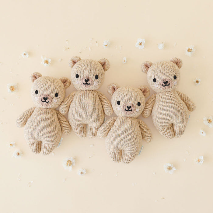 Baby Honey Bear Hand-Knit Plush
