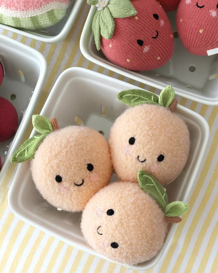 Baby Peach Hand-Knit Plush