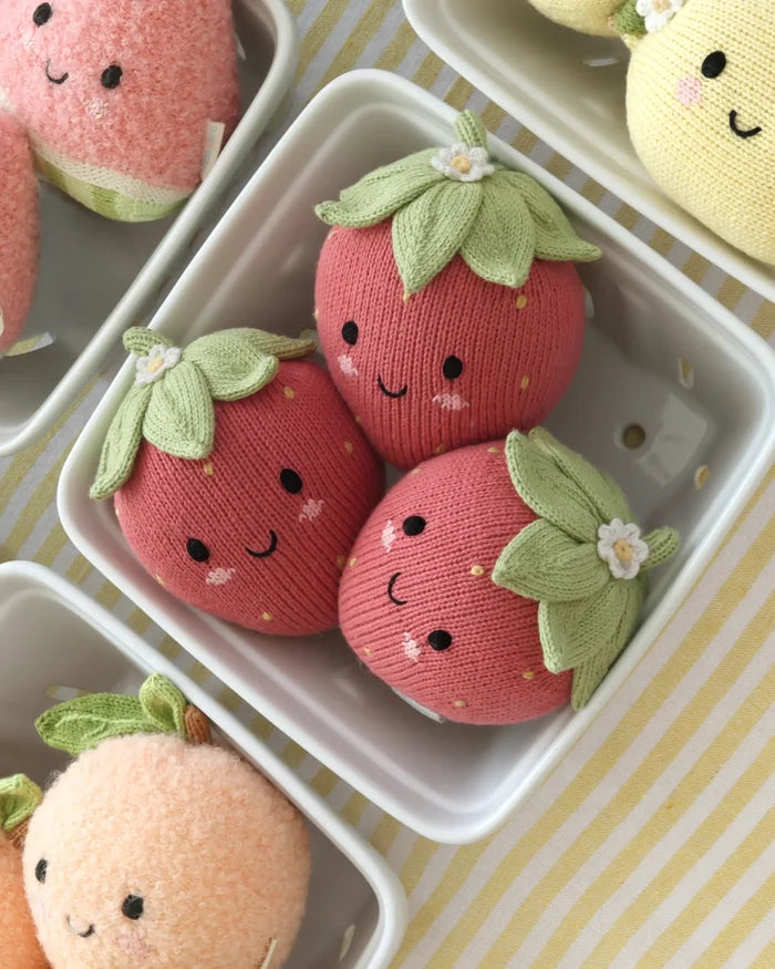 Baby Strawberry Hand-Knit Plush