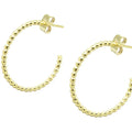 Beaded Hoop Earring in Gold (1")