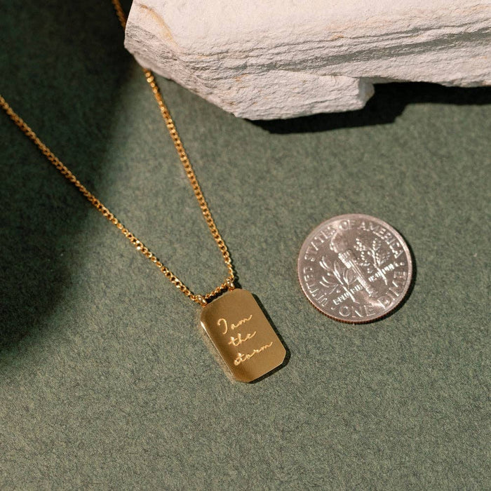 Beautiful Girl, You Can Do Hard Things Necklace in Gold