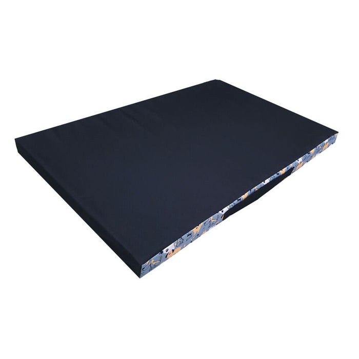 Bertoni XL dog mattress bed, foam, waterproof cover, Grey Dogs pattern, EE146