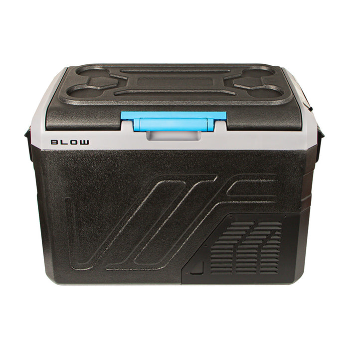 Blow Compressor-Powered Car Cooler, 35L capacity, touchscreen control panel, 12V, 24V, and 230V, USB-C port, 44-208#