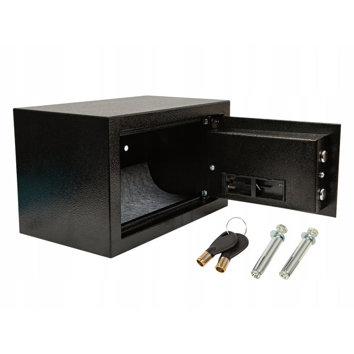 Blow electronic lock safe, dimensions 31x20x20 cm, key and combination lock, 44-702