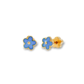 Blue Flowers Tiny Stud Earrings