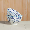 Blue Spots Stamped Bowl - 4"