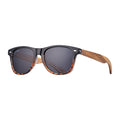 Bodie Sunglasses in Onyx to Walnut Tortoise and Zebra Wood