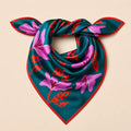 Bold Lily Floral Silk Scarf