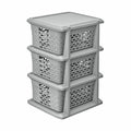 BranQ stand, 3 pull-out baskets, universal, grey, Cotton 1783