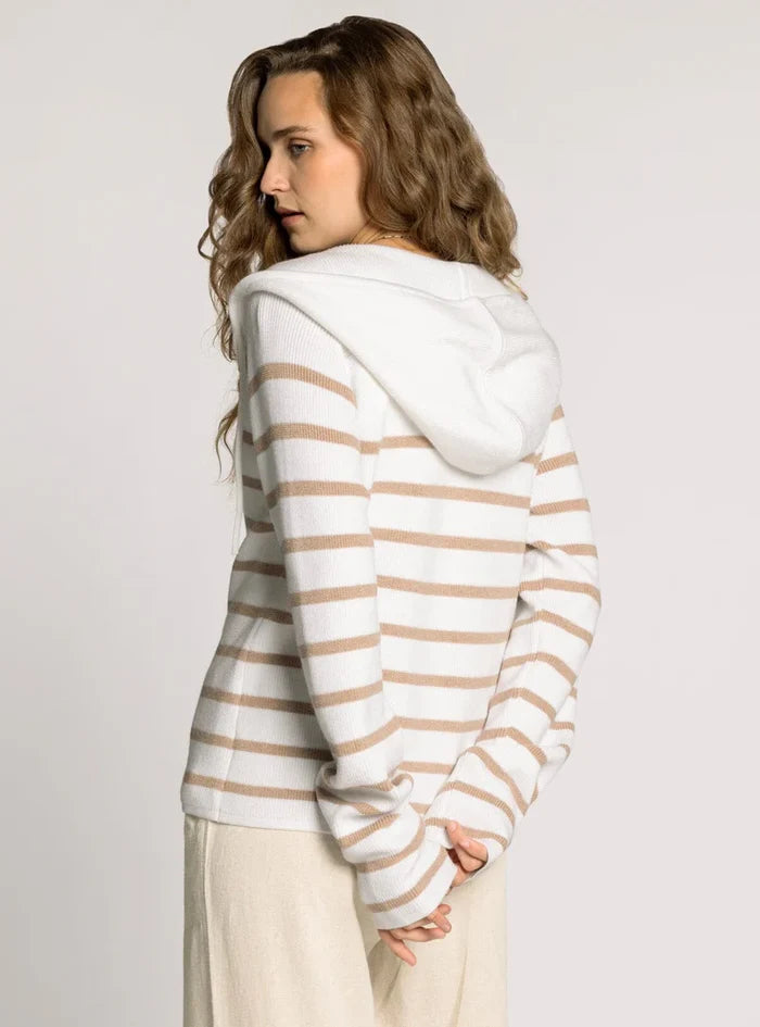 Braxton Stripe Jacket – Ivory & Khaki