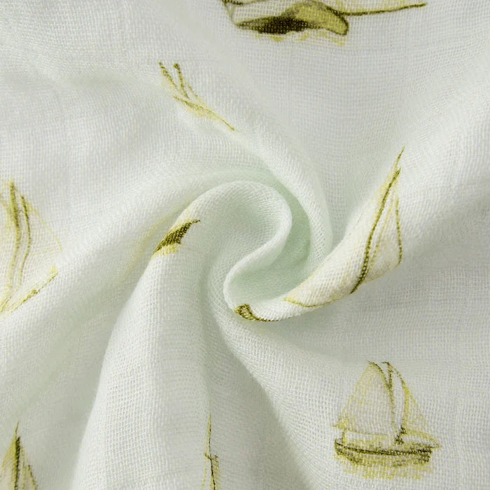 Burp Cloths in Sailboat Melody (Organic Cotton)