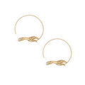 Calliope Horse Hoop Earrings in Brass by INK + ALLOY