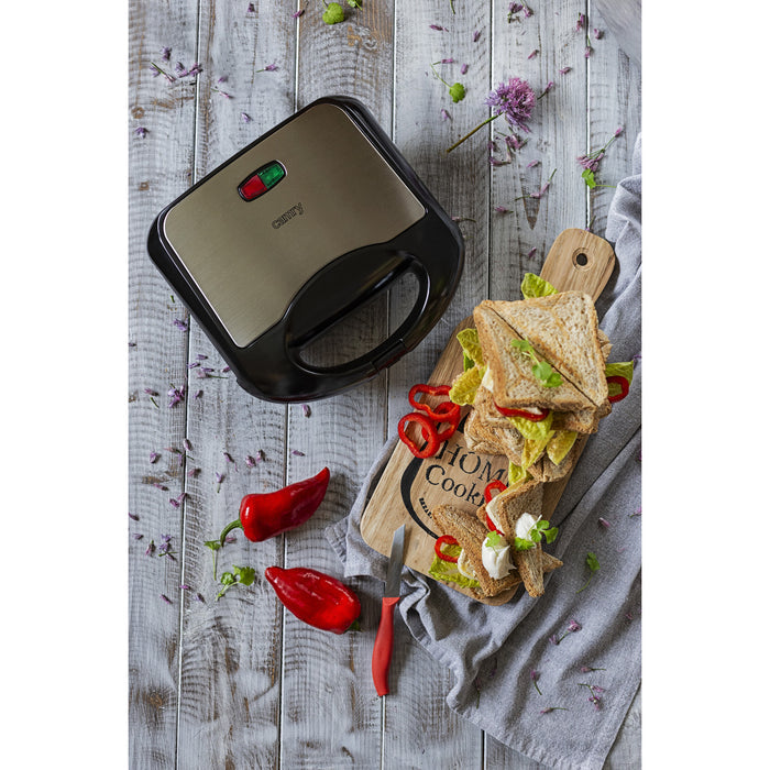 Camry sandwich maker, ceramic non-stick coating, max. power 850W, CR 3018