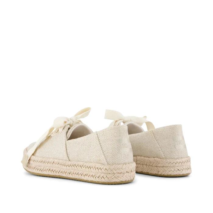 Carolina Lace Up in Champagne Glimmer Canvas