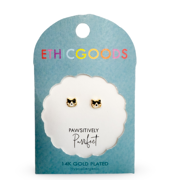Cat Tiny Stud Earrings