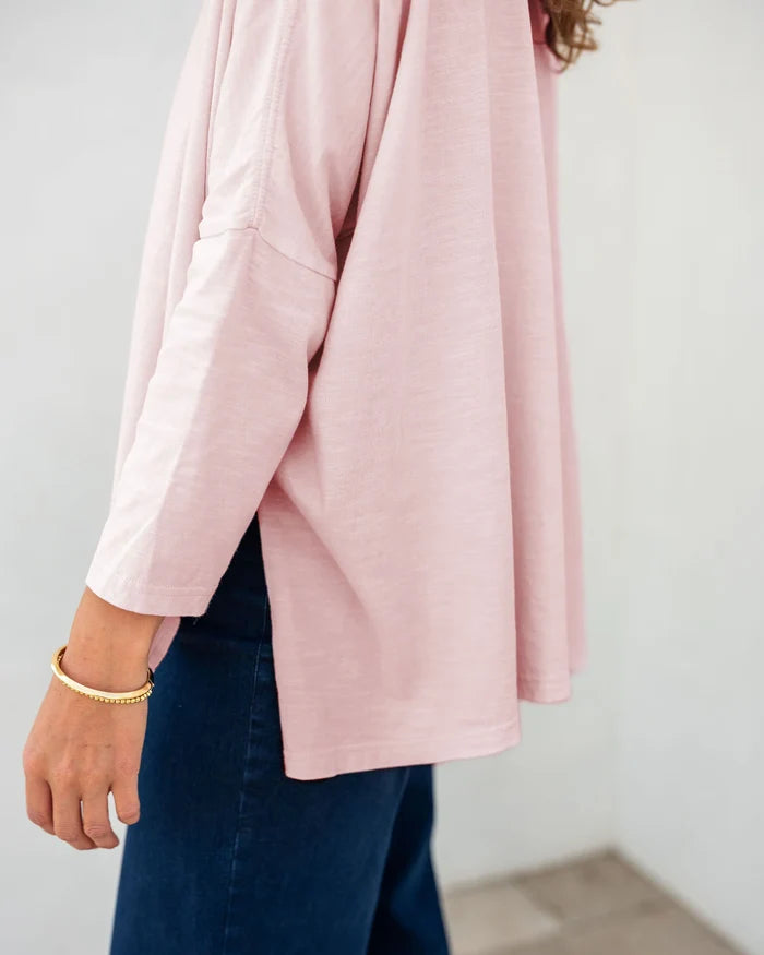 Catalina Slub Tee in Rose Quartz