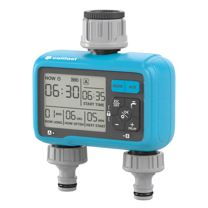 Cellfast 2-Section Electronic Irrigation Controller, Chronos CellPro