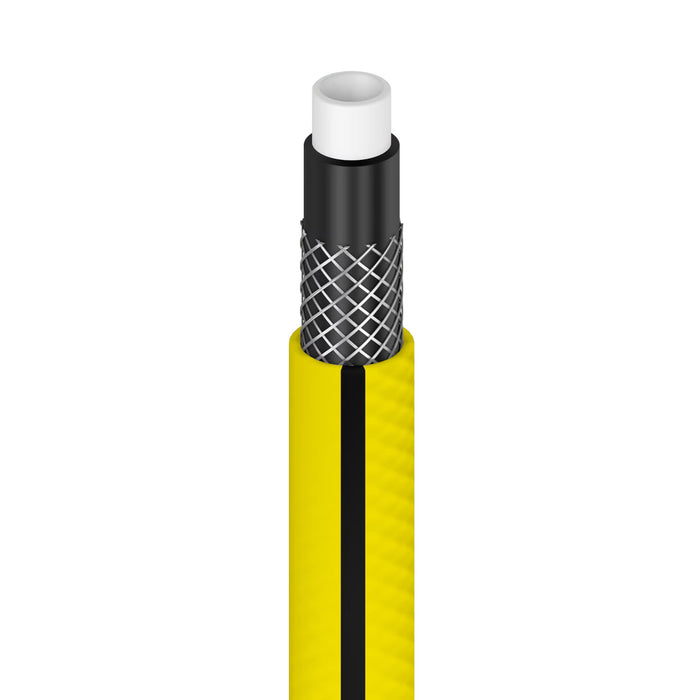 Cellfast 4YELLOW 1/2" 30m Garden Hose + Cellfast Gray Hose Hanger + Cellfast Basic 1/2" Straight Sprinkler Set