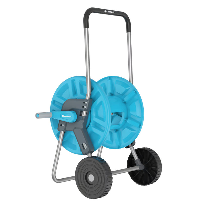 Cellfast Aluplus 1/2" 60m Hose Cart + Cellfast Economic 1/2" 50m Garden Hose