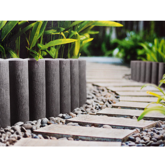 Cellfast Garden Fence, wood-grain finish, frost-resistant, 13.8 m long, graphite color, 34-044