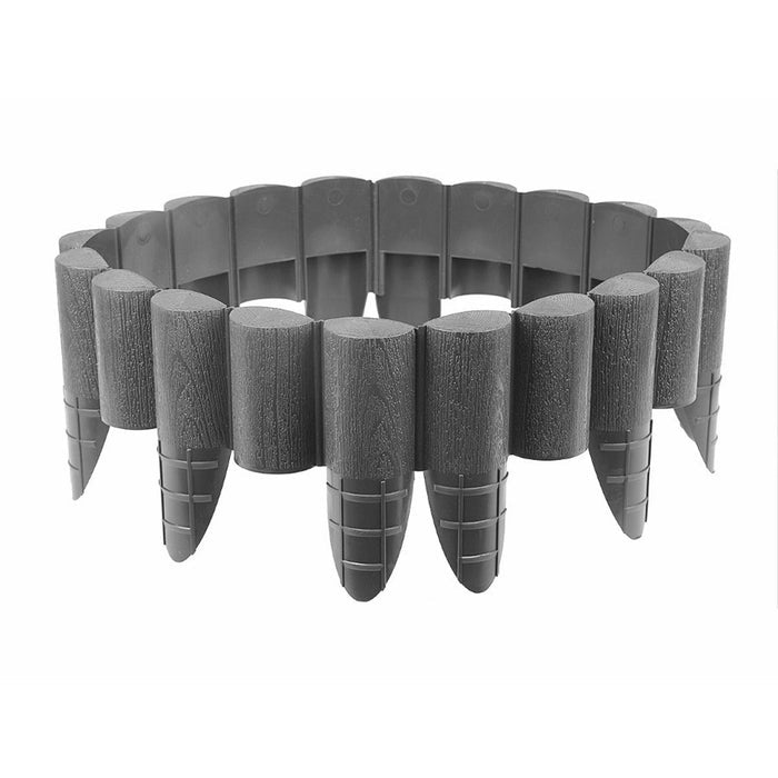 Cellfast Garden Fence, wood-grain finish, frost-resistant, 14.4 m long, graphite color, 34-054