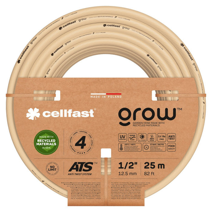 CELLFAST GROW 13-501 1/2" garden hose 25m 4-layer