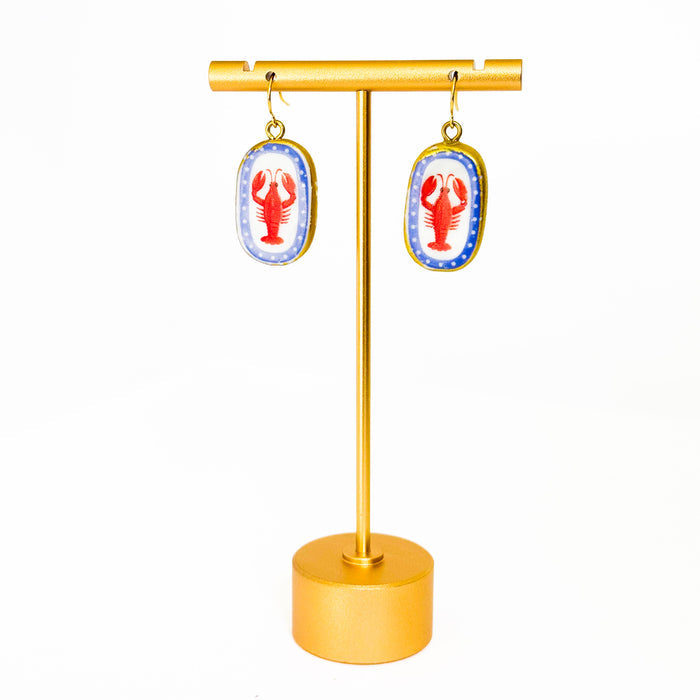 Ceramic Floral Vase Earrings