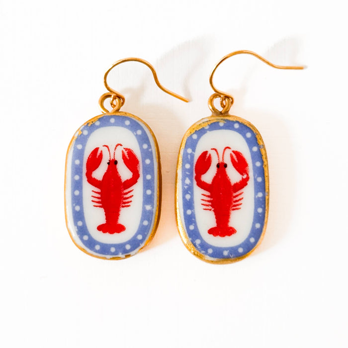 Ceramic Lobster Earrings