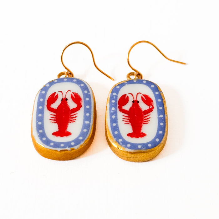 Ceramic Lobster Earrings