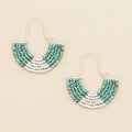 Chromacolor Miyuki U-Hoop Earring in Speckled Turquoise/Silver