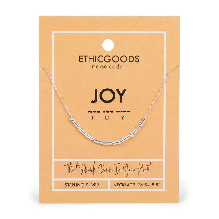 Classic Silver Morse Code Beaded Necklace | Joy