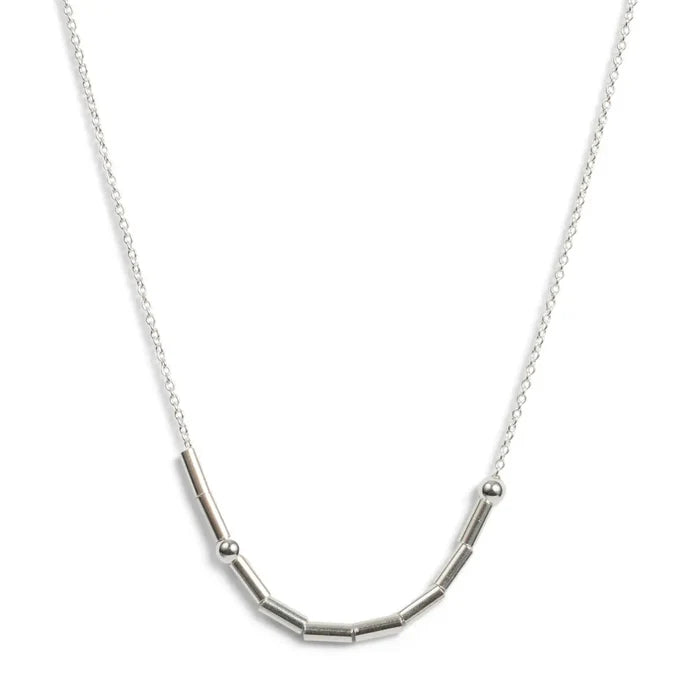 Classic Silver Morse Code Beaded Necklace | Joy