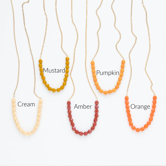 Colorful Glass Bead Layering Necklace